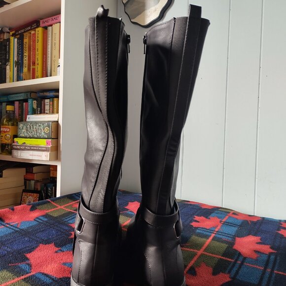 Addition Elle Black Wide Calf Nanette Tall Boots - Picture 5 of 10